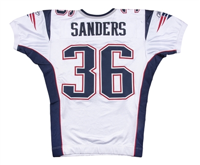 2006 James Sanders Game Used New England Patriots White Jersey (Patriots ProShop)